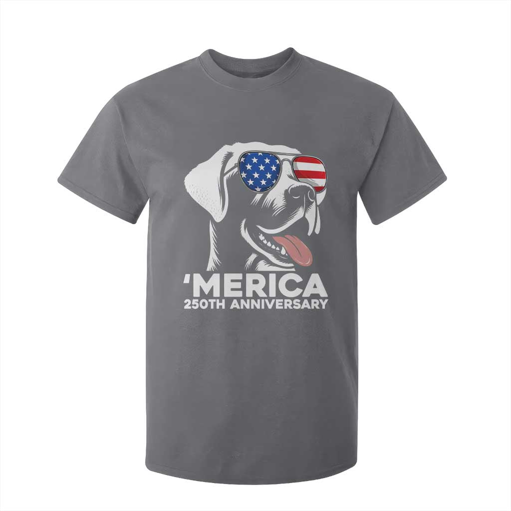Merica Labrador Retriever Lover T Shirt For Kid 250th Anniversary Gift TS12 Charcoal Print Your Wear