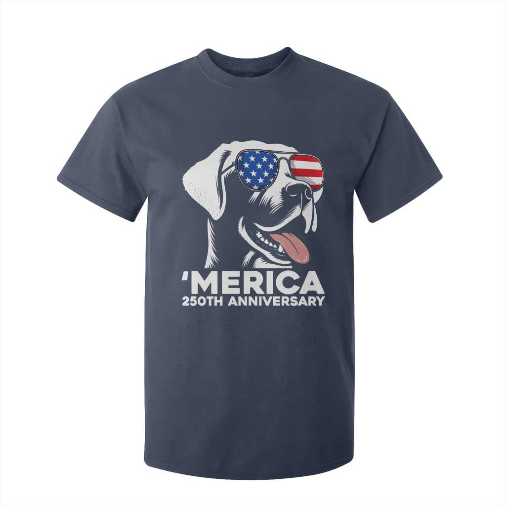 Merica Labrador Retriever Lover T Shirt For Kid 250th Anniversary Gift TS12 Navy Print Your Wear