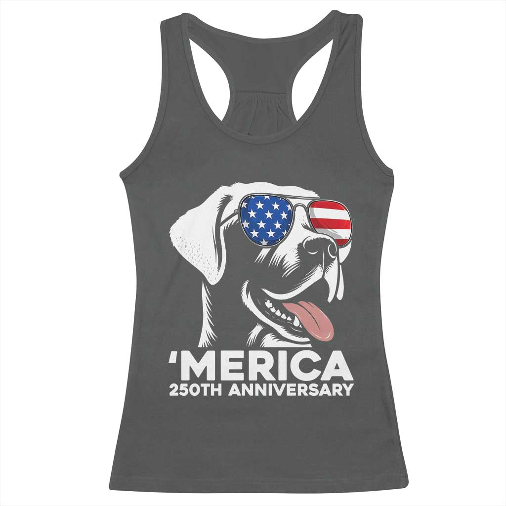 Merica Labrador Retriever Lover Racerback Tank Top 250th Anniversary Gift TS12 Dark Heather Print Your Wear