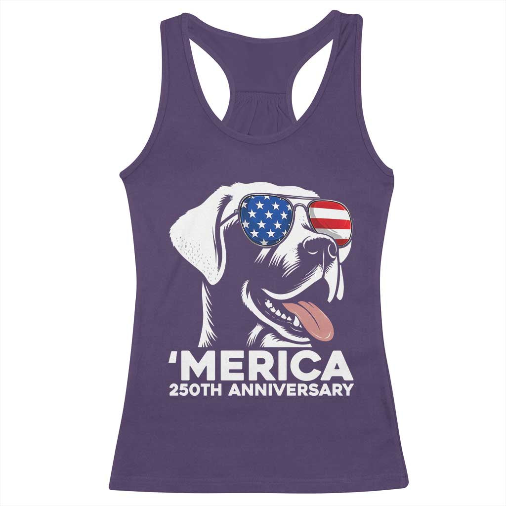 Merica Labrador Retriever Lover Racerback Tank Top 250th Anniversary Gift TS12 Purple Print Your Wear