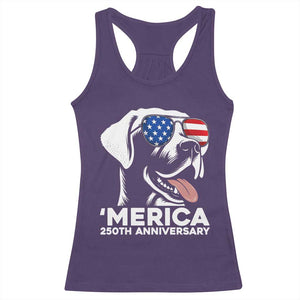 Merica Labrador Retriever Lover Racerback Tank Top 250th Anniversary Gift TS12 Purple Print Your Wear