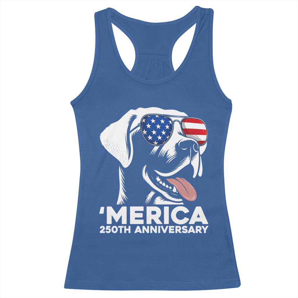 Merica Labrador Retriever Lover Racerback Tank Top 250th Anniversary Gift TS12 Royal Blue Print Your Wear