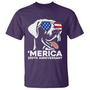 Merica Labrador Retriever Lover T Shirt 250th Anniversary Gift TS12 Purple Print Your Wear