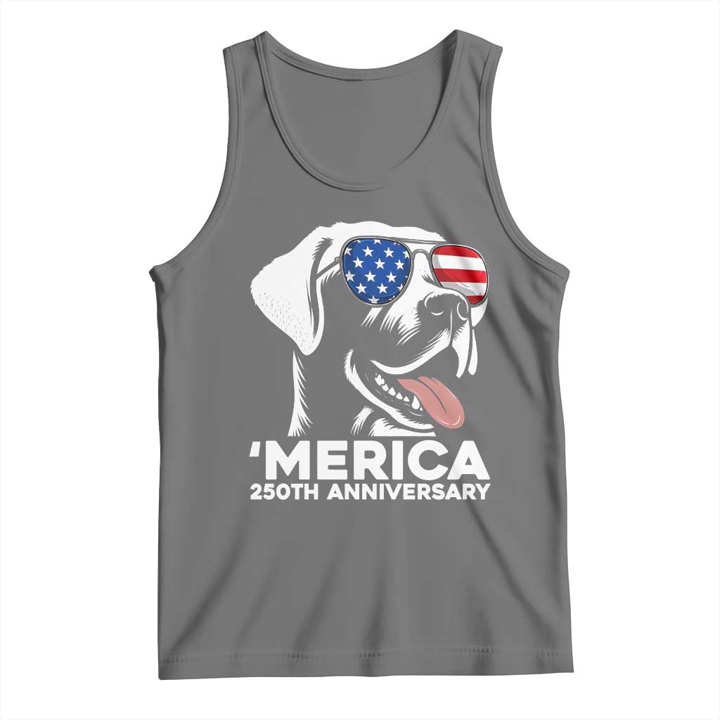 Merica Labrador Retriever Lover Tank Top 250th Anniversary Gift TS12 Black Heather Print Your Wear