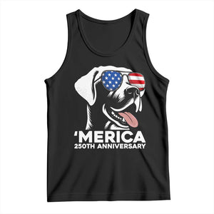 Merica Labrador Retriever Lover Tank Top 250th Anniversary Gift TS12 Black Print Your Wear