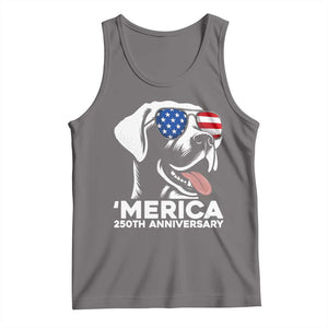 Merica Labrador Retriever Lover Tank Top 250th Anniversary Gift TS12 Deep Heather Print Your Wear