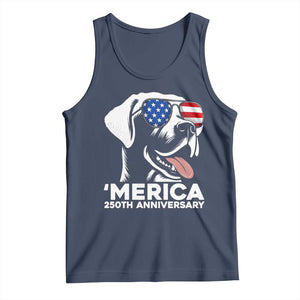 Merica Labrador Retriever Lover Tank Top 250th Anniversary Gift TS12 Navy Print Your Wear