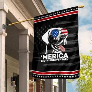 Merica Labrador Retriever Lover Patriotic Garden Flag 250th Anniversary Gift TS12 Distressed Black Red Print Your Wear