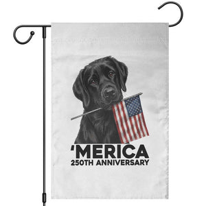 Patriotic Labrador Retriever Garden Flag USA 250th Anniversary Gift TS12 White Print Your Wear
