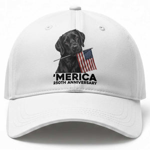 Patriotic Labrador Retriever Baseball Cap USA 250th Anniversary Gift TS12 Print Your Wear