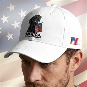 Patriotic Labrador Retriever Baseball Cap USA 250th Anniversary Gift TS12 Print Your Wear
