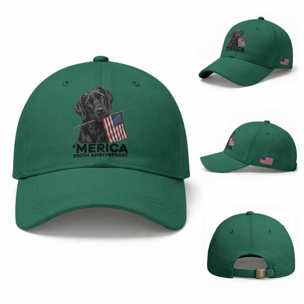 Patriotic Labrador Retriever Baseball Cap USA 250th Anniversary Gift TS12 Baseball Cap Universal Fit Irish Green Print Your Wear