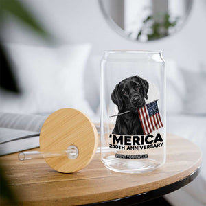 Patriotic Labrador Retriever Glass Can USA 250th Anniversary Gift TS12 Print Your Wear