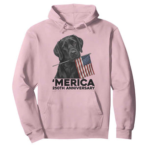 Patriotic Labrador Retriever Hoodie USA 250th Anniversary Gift TS12 Light Pink Print Your Wear