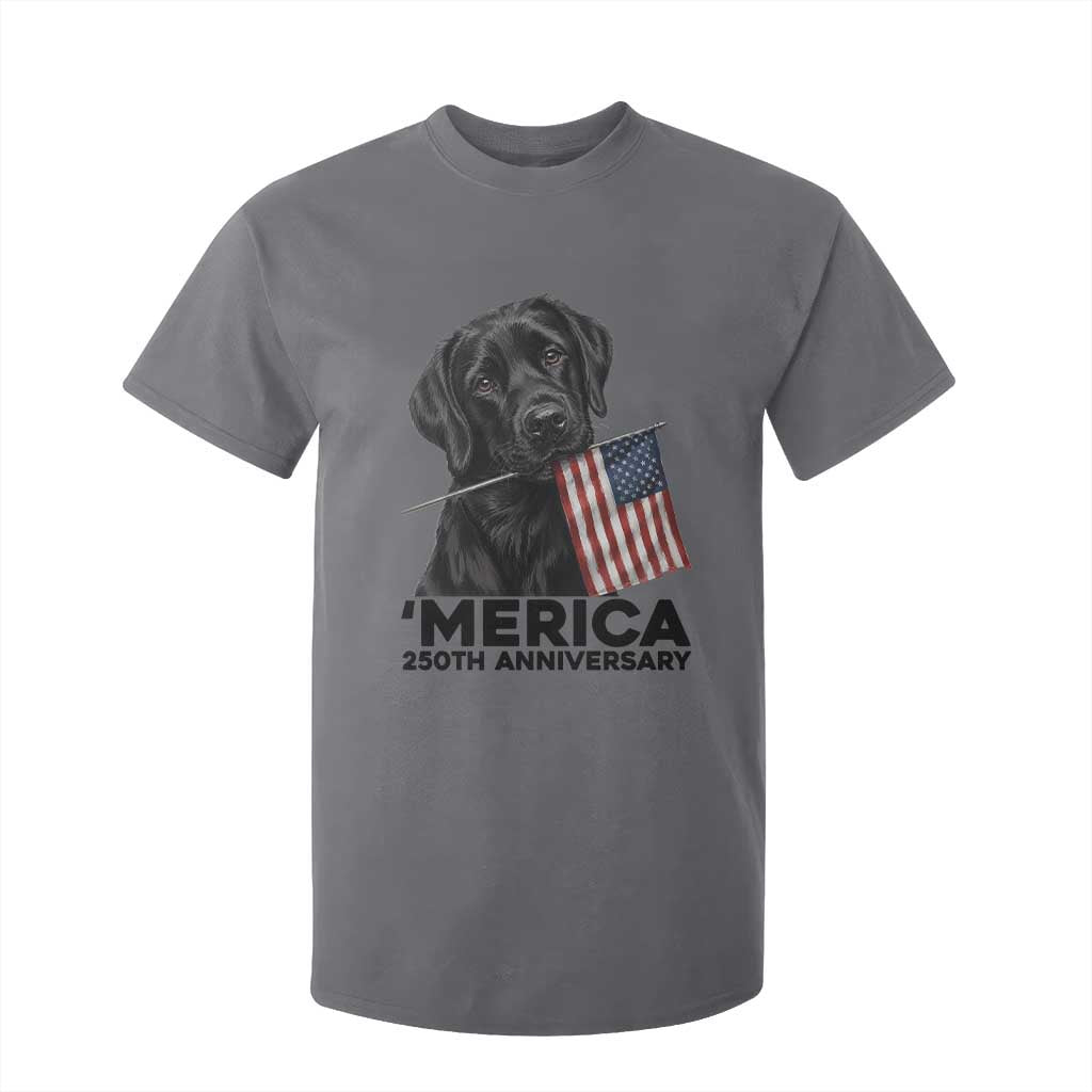 Patriotic Labrador Retriever T Shirt For Kid USA 250th Anniversary Gift TS12 Charcoal Print Your Wear
