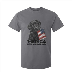 Patriotic Labrador Retriever T Shirt For Kid USA 250th Anniversary Gift TS12 Charcoal Print Your Wear