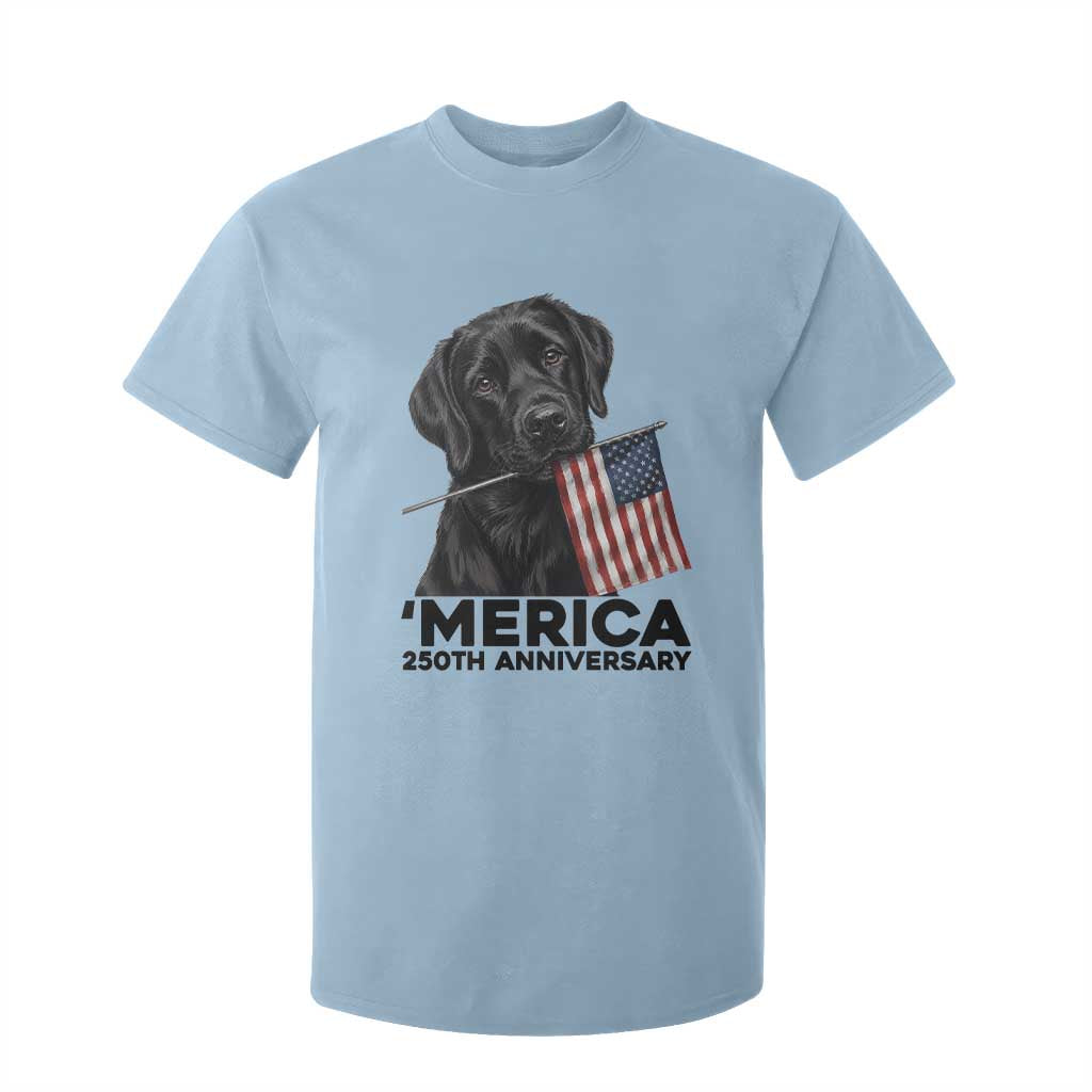 Patriotic Labrador Retriever T Shirt For Kid USA 250th Anniversary Gift TS12 Light Blue Print Your Wear