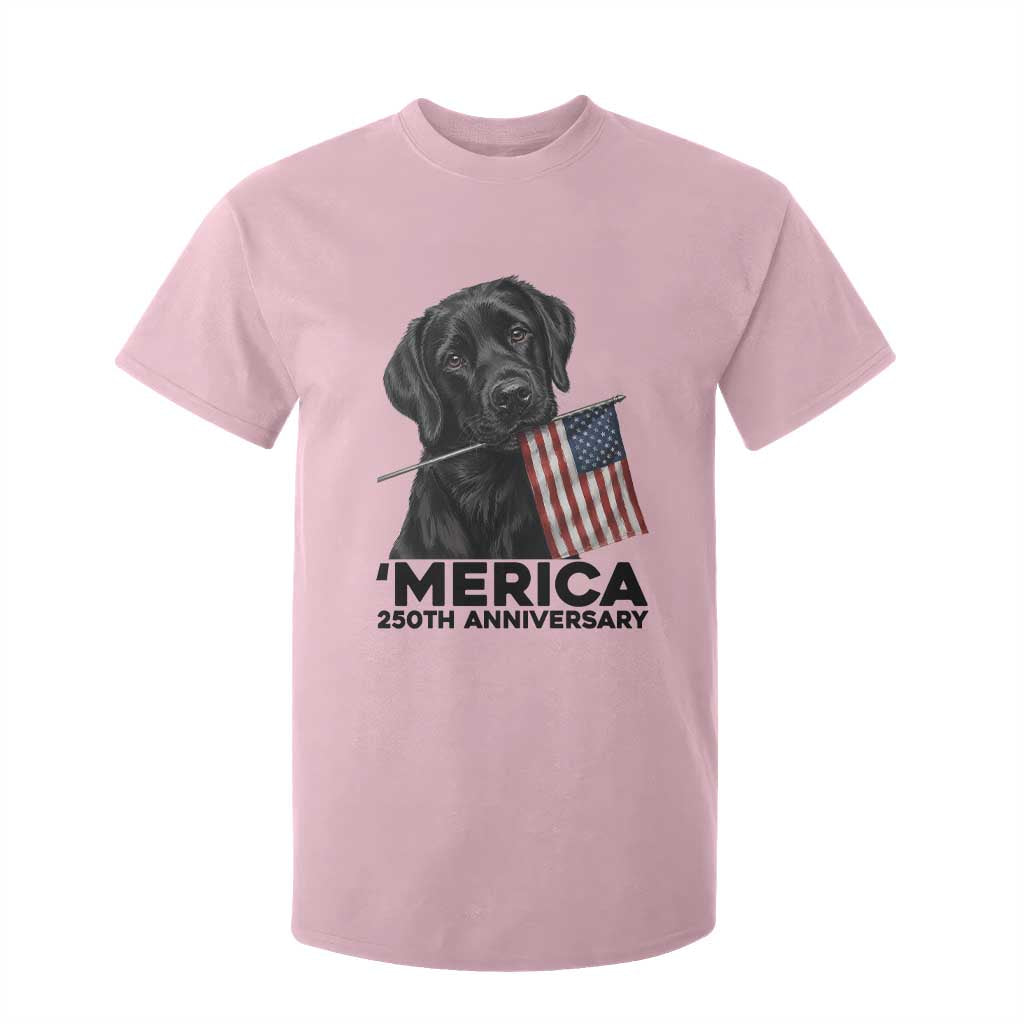 Patriotic Labrador Retriever T Shirt For Kid USA 250th Anniversary Gift TS12 Light Pink Print Your Wear