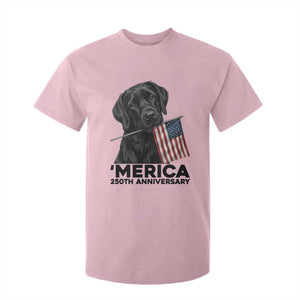 Patriotic Labrador Retriever T Shirt For Kid USA 250th Anniversary Gift TS12 Light Pink Print Your Wear