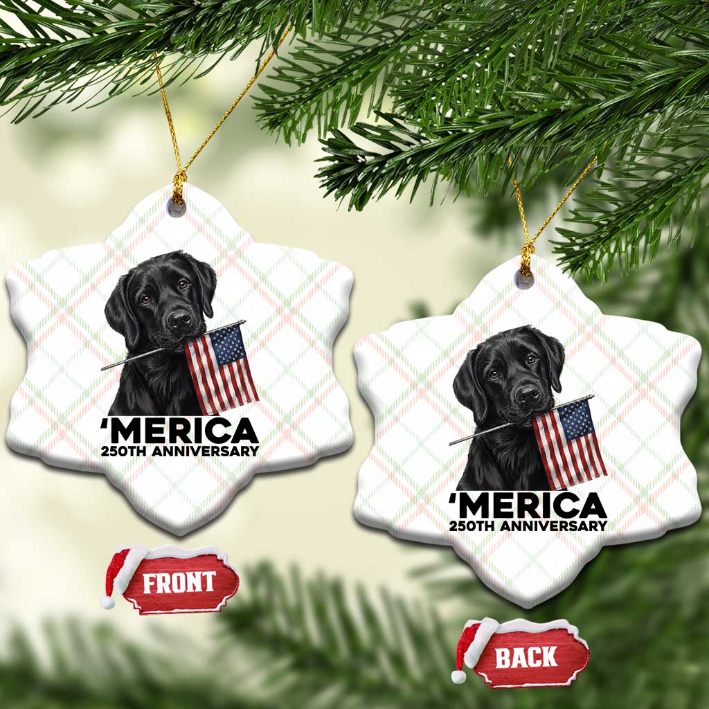 Patriotic Labrador Retriever Ceramic Ornament USA 250th Anniversary Gift TS12 Print Your Wear