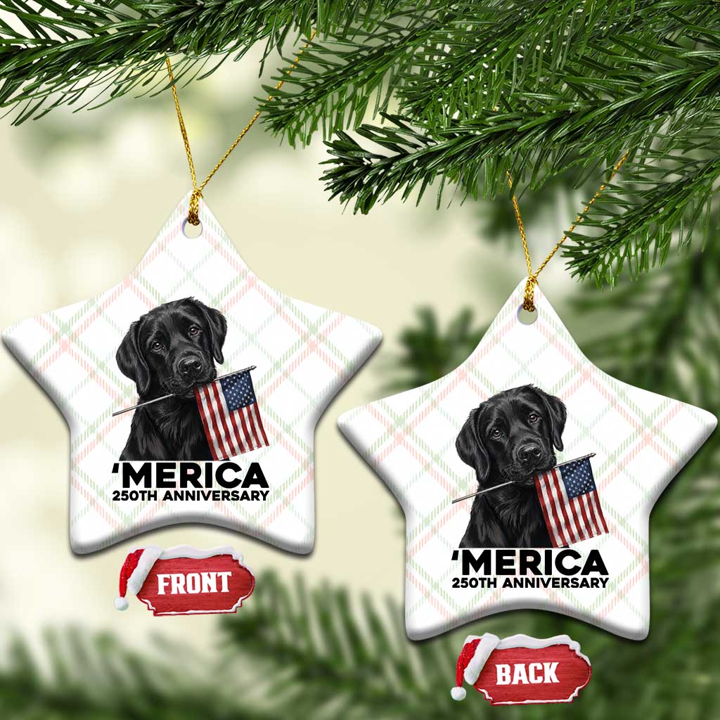 Patriotic Labrador Retriever Ceramic Ornament USA 250th Anniversary Gift TS12 Print Your Wear