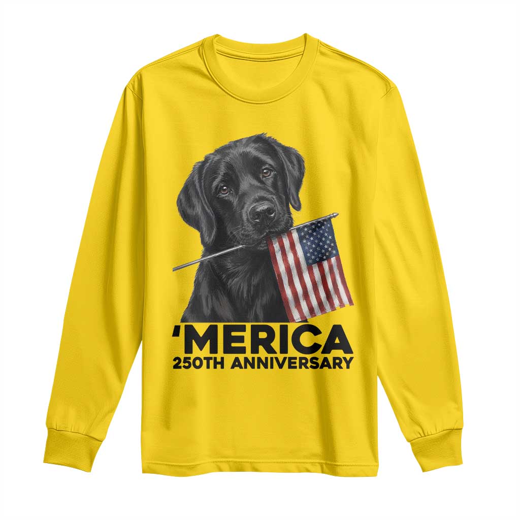 Patriotic Labrador Retriever Long Sleeve Shirt USA 250th Anniversary Gift TS12 Daisy Print Your Wear