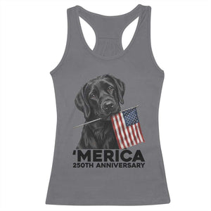Patriotic Labrador Retriever Racerback Tank Top USA 250th Anniversary Gift TS12 Charcoal Print Your Wear