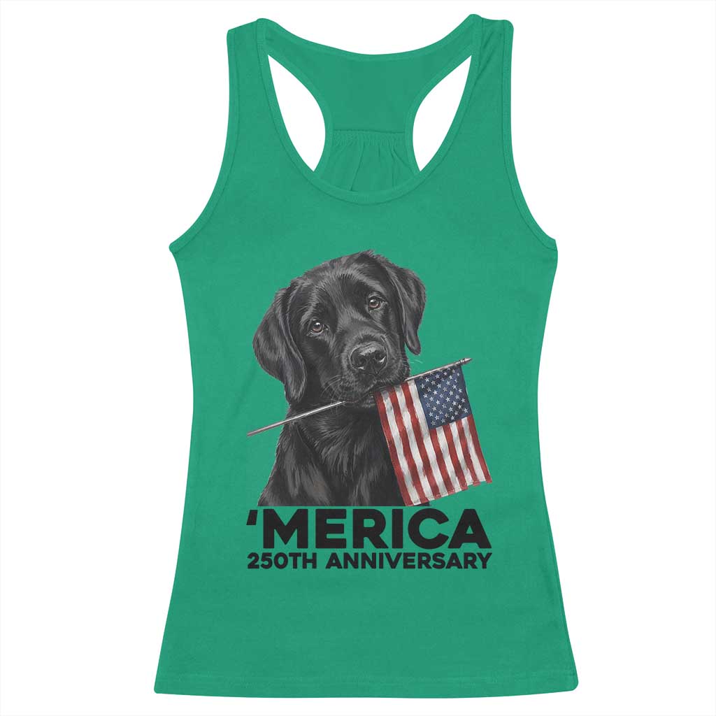 Patriotic Labrador Retriever Racerback Tank Top USA 250th Anniversary Gift TS12 Irish Green Print Your Wear