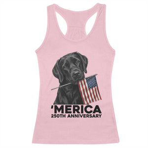 Patriotic Labrador Retriever Racerback Tank Top USA 250th Anniversary Gift TS12 Light Pink Print Your Wear
