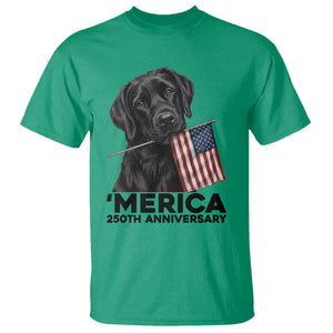 Patriotic Labrador Retriever T Shirt USA 250th Anniversary Gift TS12 Irish Green Print Your Wear