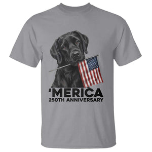 Patriotic Labrador Retriever T Shirt USA 250th Anniversary Gift TS12 Sport Gray Print Your Wear