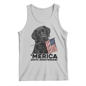 Patriotic Labrador Retriever Tank Top USA 250th Anniversary Gift TS12 Ash Print Your Wear
