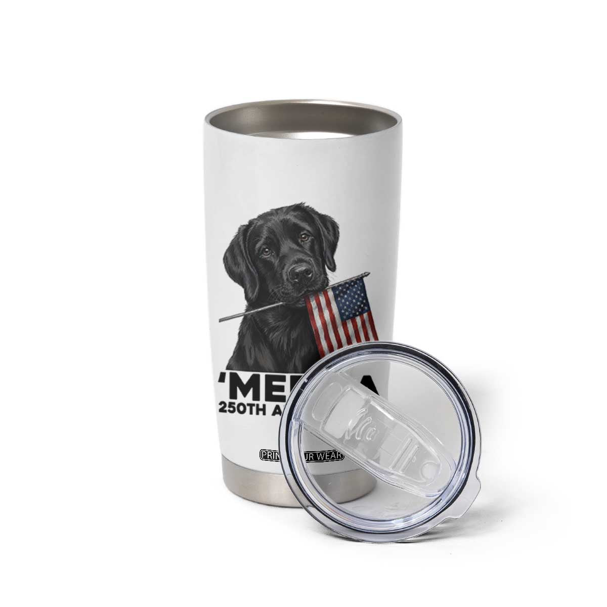 Patriotic Labrador Retriever Tumbler Cup USA 250th Anniversary Gift TS12 Print Your Wear