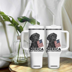 Patriotic Labrador Retriever Tumbler With Handle USA 250th Anniversary Gift TS12 Print Your Wear