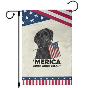 Labrador Retriever Lover Patriotic Garden Flag USA 250th Anniversary Gift TS12 Modern Beige Blue Print Your Wear