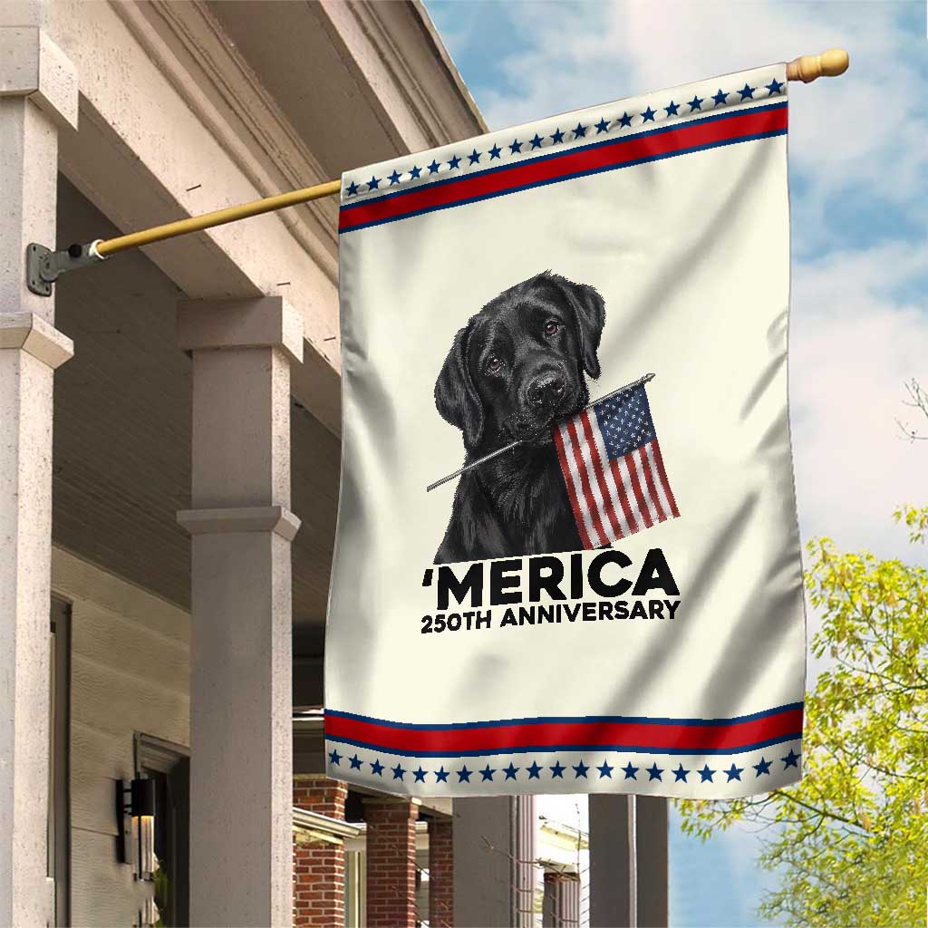 Labrador Retriever Lover Patriotic Garden Flag USA 250th Anniversary Gift TS12 Modern Beige Red Print Your Wear