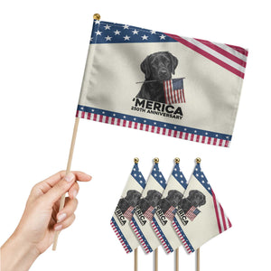 Labrador Retriever Lover Patriotic Handheld Flag USA 250th Anniversary Gift TS12 Print Your Wear