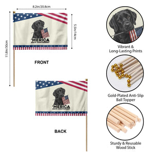 Labrador Retriever Lover Patriotic Handheld Flag USA 250th Anniversary Gift TS12 Print Your Wear