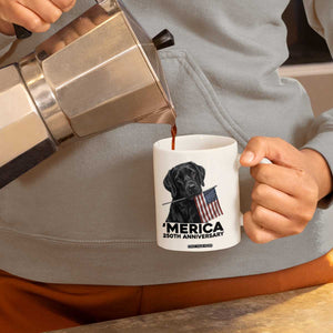 Patriotic Labrador Retriever Coffee Mug USA 250th Anniversary Gift TS12 Print Your Wear