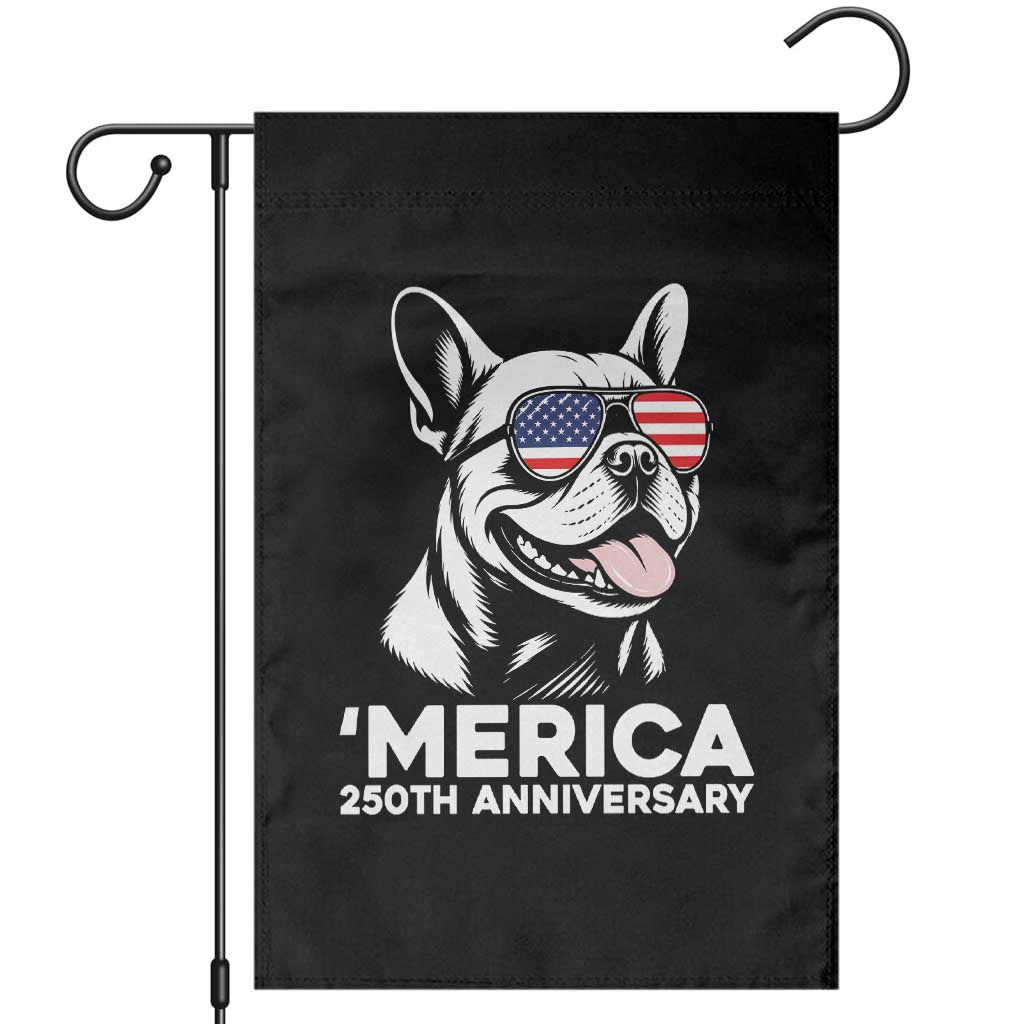 Merica French Bulldog Lover Garden Flag 250th Anniversary Gift TS12 Black Print Your Wear