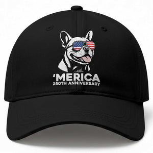 Merica French Bulldog Lover Baseball Cap 250th Anniversary Gift TS12 Print Your Wear