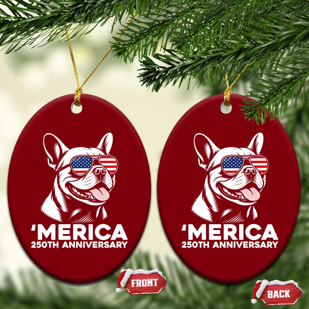 Merica French Bulldog Lover Ceramic Ornament 250th Anniversary Gift TS12 Print Your Wear