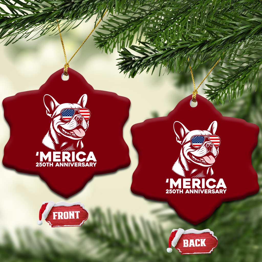 Merica French Bulldog Lover Ceramic Ornament 250th Anniversary Gift TS12 Print Your Wear