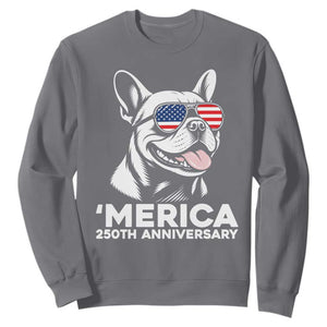 Merica French Bulldog Lover Sweatshirt 250th Anniversary Gift TS12 Charcoal Print Your Wear