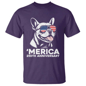 Merica French Bulldog Lover T Shirt 250th Anniversary Gift TS12 Purple Print Your Wear