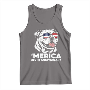 Merica English Bulldog Lover Tank Top 250th Anniversary Gift TS12 Deep Heather Print Your Wear
