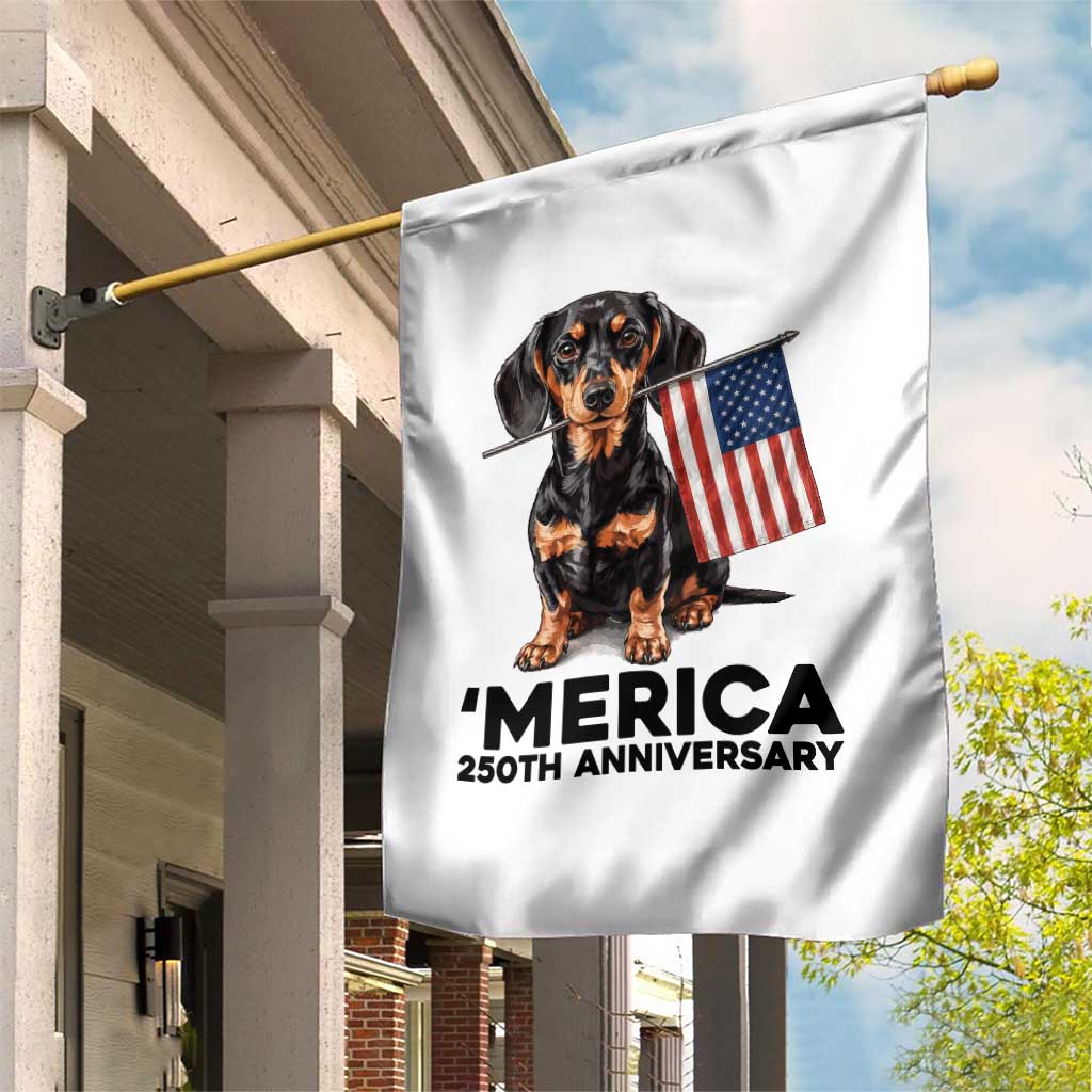 Merica Dachshund Lover Garden Flag 250th Anniversary Gift TS12 Print Your Wear