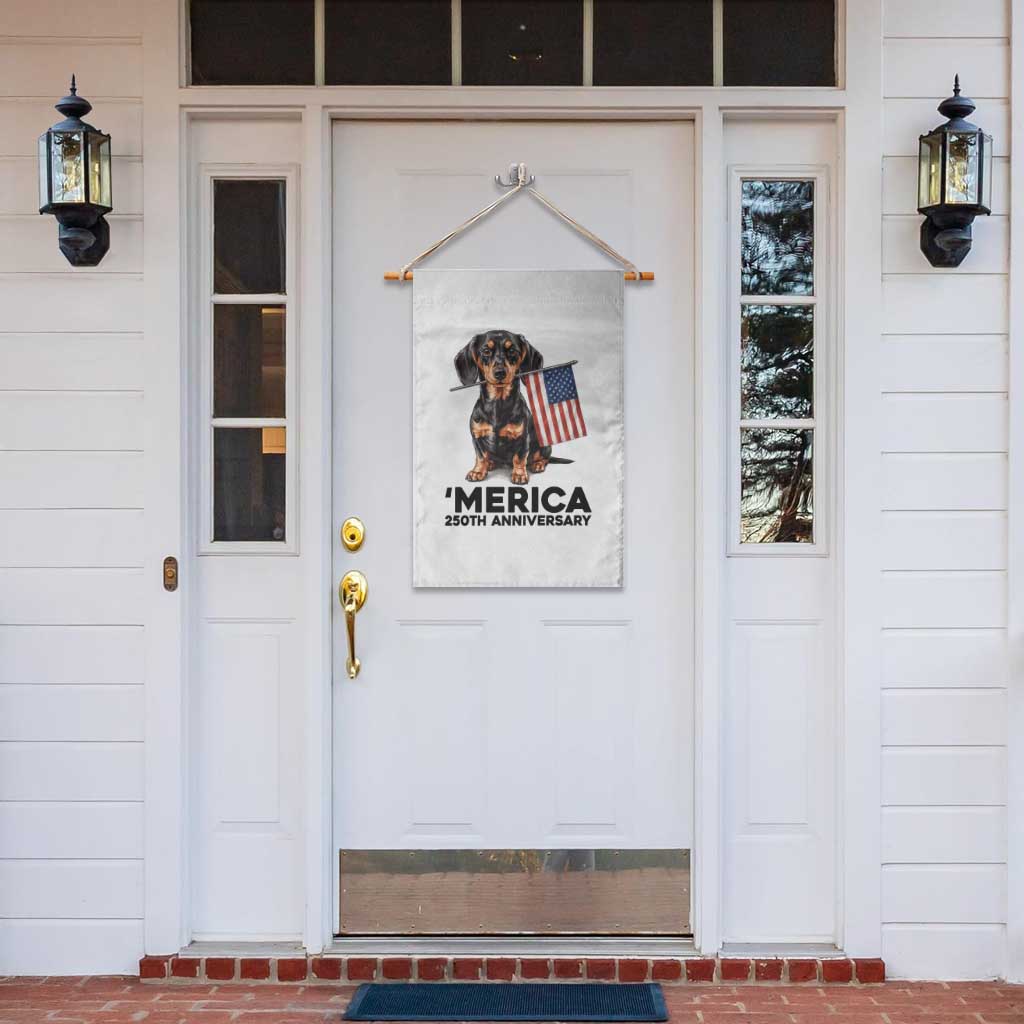 Merica Dachshund Lover Garden Flag 250th Anniversary Gift TS12 Print Your Wear