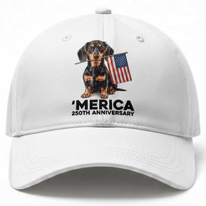 Merica Dachshund Lover Baseball Cap 250th Anniversary Gift TS12 Print Your Wear