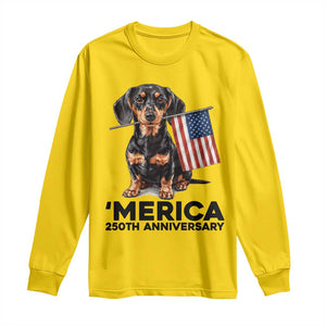 Merica Dachshund Lover Long Sleeve Shirt 250th Anniversary Gift TS12 Daisy Print Your Wear